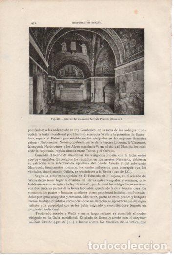 Otros art&iacute;culos de coleccionismo en papel: LAMINA V37080: Interior del mausoleo de Gala Placidia en Ravena - Antonio Ballesteros y Beretta
