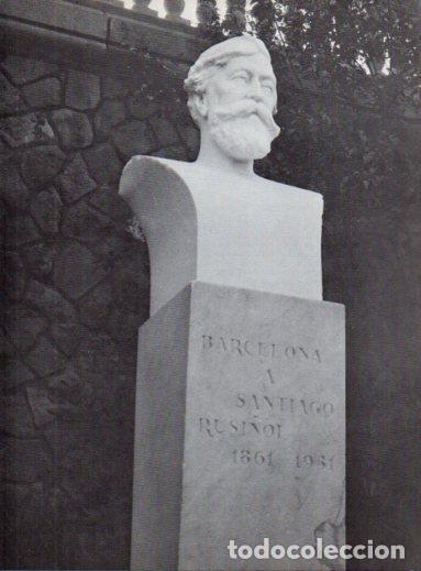 Otros art&iacute;culos de coleccionismo en papel: LAMINA V28076: Busto de Santiago Rusi&ntilde;ol i Prats por Enric Clarasso, Barcelona - Varios