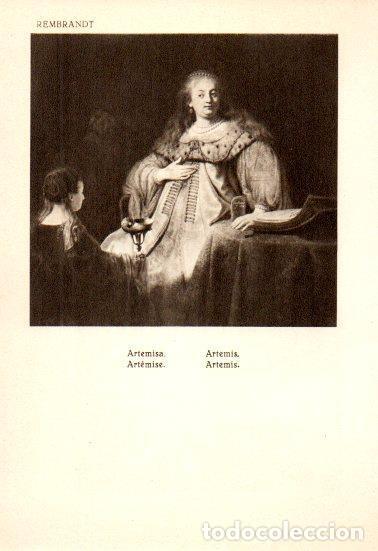 Sammelleidenschaft Andere Papierartikel: LAMINA V28156: Artemisa por Rembrandt - Bernardino de Pantorba