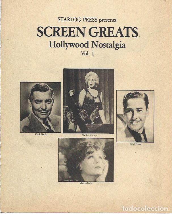 Otros art&iacute;culos de coleccionismo en papel: LAMINA 34483: Clark Gable, Marilyn Monroe, Errol Flynn y Greta Garbo - VVAA