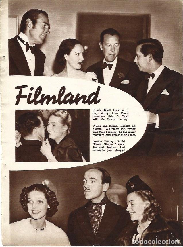 Altri oggetti di carta: LAMINA 34326: Loreta Young y Ginger Rogers en Finlandia - VVAA