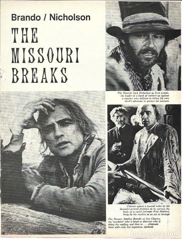 Otros art&iacute;culos de coleccionismo en papel: LAMINA 34625: Marlon Brando en escenas de The Missouri Breaks - VVAA