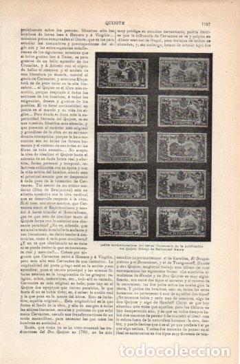 Otros art&iacute;culos de coleccionismo en papel: LAMINA V37768: Sellos conmemorativos de la publicacion del Quijote por B. Maura - Varios