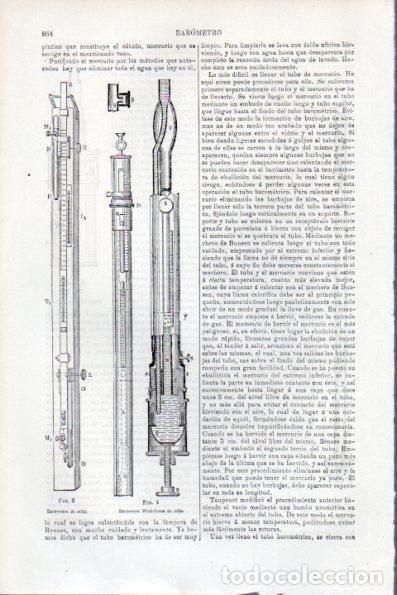 Otros art&iacute;culos de coleccionismo en papel: LAMINA V28707: Barometros de sifon y Wild-Fuess - Varios