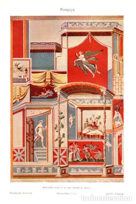 Otros art&iacute;culos de coleccionismo en papel: LAMINA V30281: Decoracion de la casa de Adonis, Pompeya - Varios