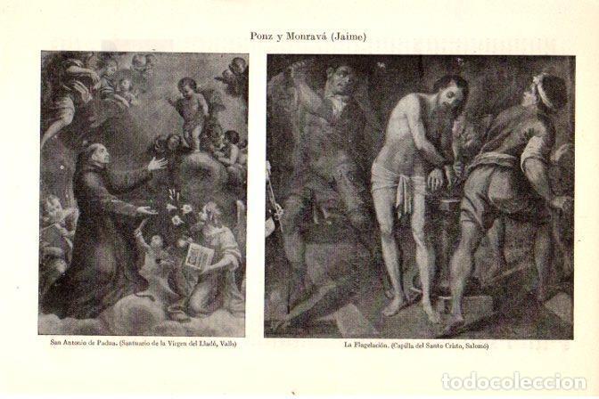 Otros art&iacute;culos de coleccionismo en papel: LAMINA V30319: San Antonio de Padua y La Flagelacion por Ponz y Monrava - Varios
