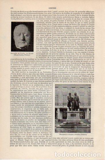 Otros art&iacute;culos de coleccionismo en papel: LAMINA V39976: Monumento a Goethe y Schiller - Varios