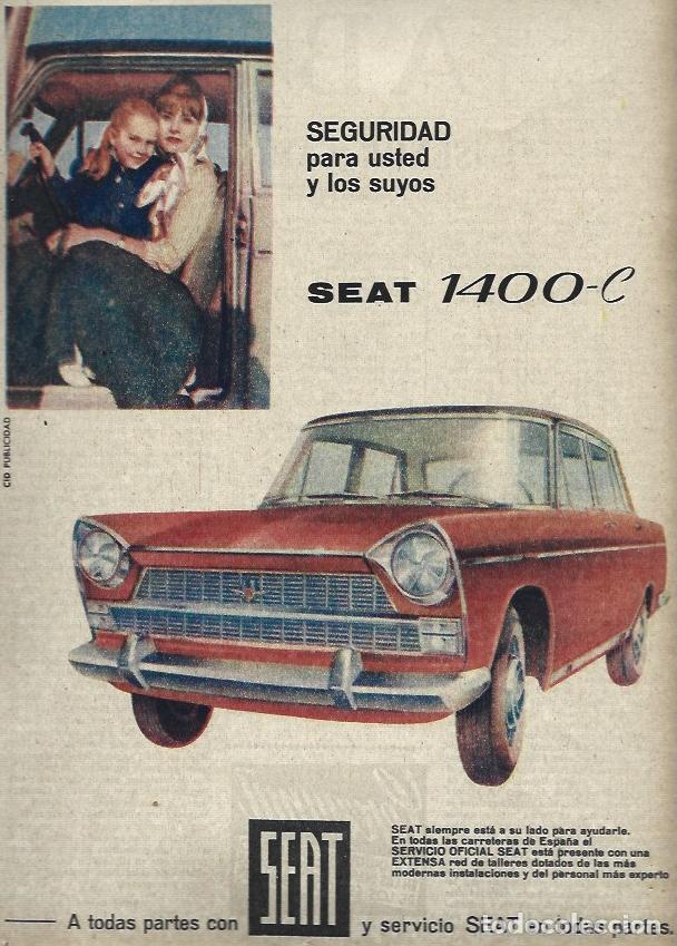 Otros art&iacute;culos de coleccionismo en papel: LAMINA 35616: Publicidad de Seat 1400-C - VVAA