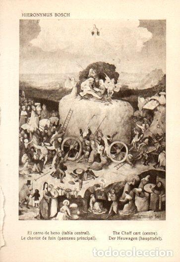 Altri oggetti di carta: LAMINA V28131: El carro de heno, tabla central por Hieronymus Bosch - Bernardino de Pantorba