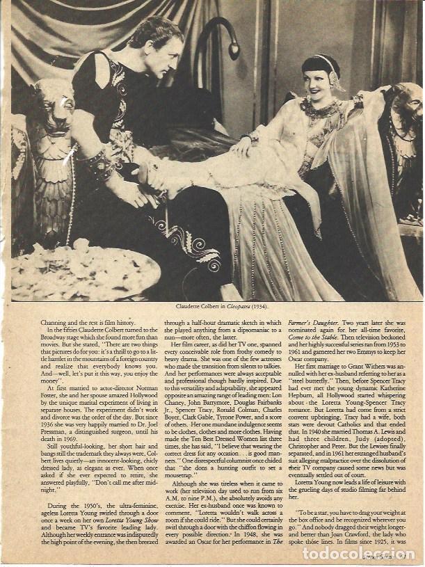 Otros art&iacute;culos de coleccionismo en papel: LAMINA 34514: Claudette Colbert en Cleopatra - VVAA