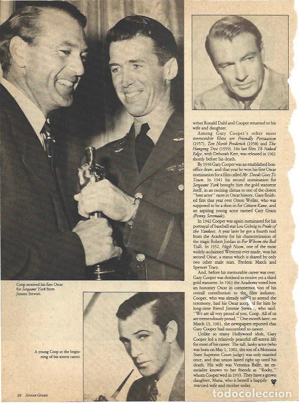 Otros art&iacute;culos de coleccionismo en papel: LAMINA 34495: Gary Cooper con su primer Oscar - VVAA