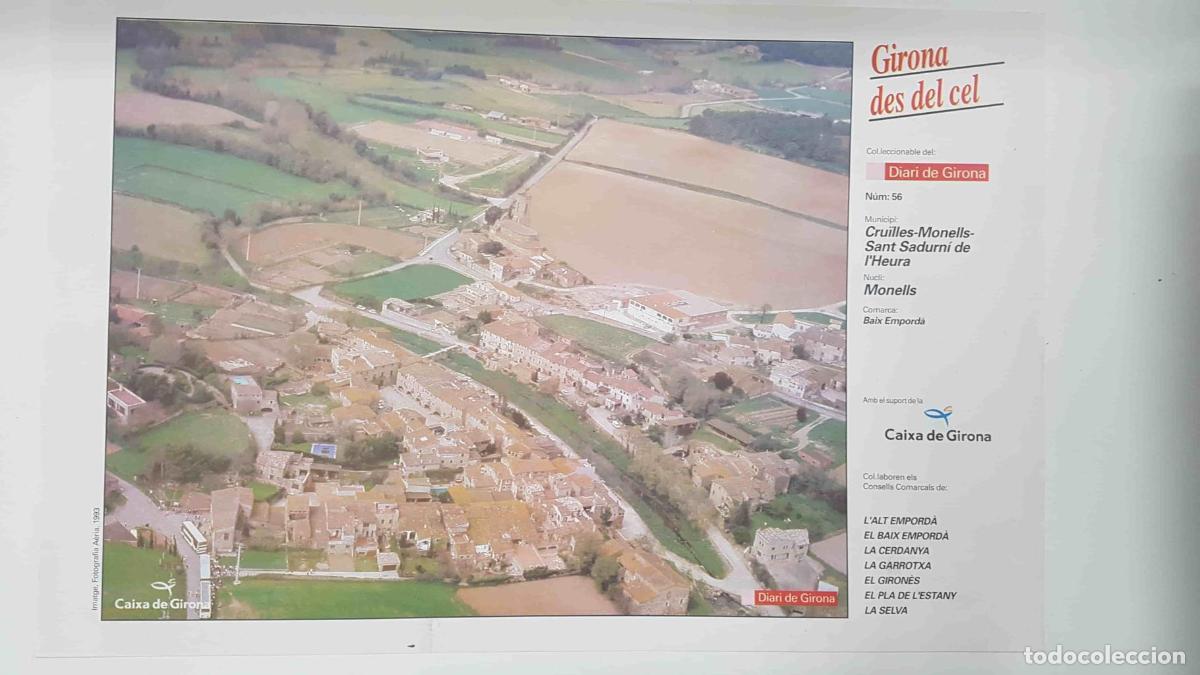 Altri oggetti di carta: Lamina num 56 Girona des del cel: Municipi Cru&iuml;lles-Monells-Sant Sadurn&iacute; de l'Heura (Comarca Baix Em