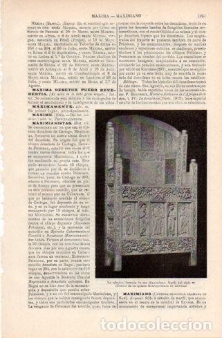 Otros art&iacute;culos de coleccionismo en papel: LAMINA V37203: La catedra de San Maximiano - Varios