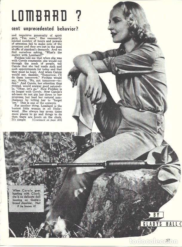 Collectionnisme Papier divers: LAMINA 34557: Carole Lombard de caza - Martin Levin