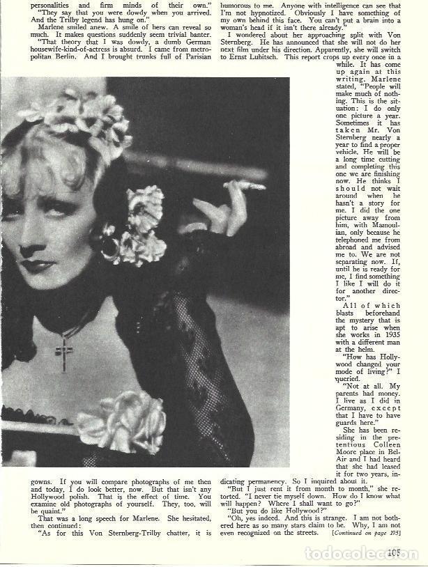 Sammelleidenschaft Andere Papierartikel: LAMINA 34580: Marlene Dietrich fumando - Martin Levin