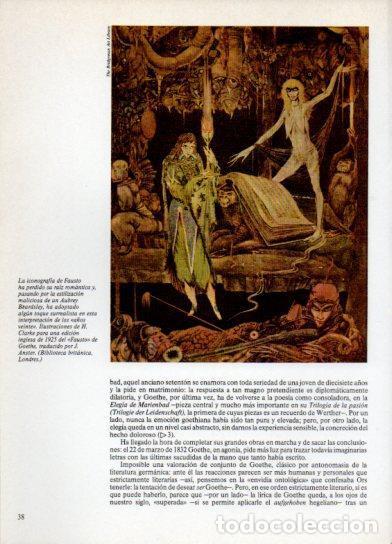 Otros art&iacute;culos de coleccionismo en papel: LAMINA V38260: Ilustracion para el Fausto de Goethe edicion inglesa por H. Clarke - Martin de Riquer