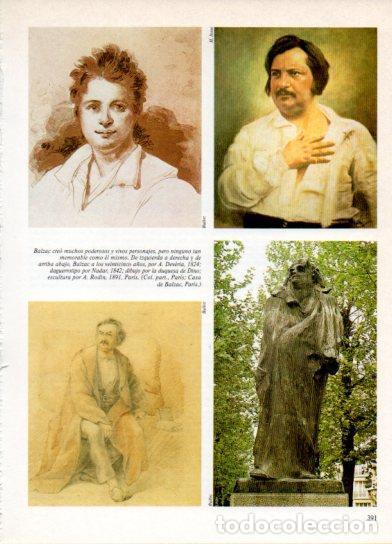 Otros art&iacute;culos de coleccionismo en papel: LAMINA V38329: Balzac retratos y escultura por Rodin - Martin de Riquer