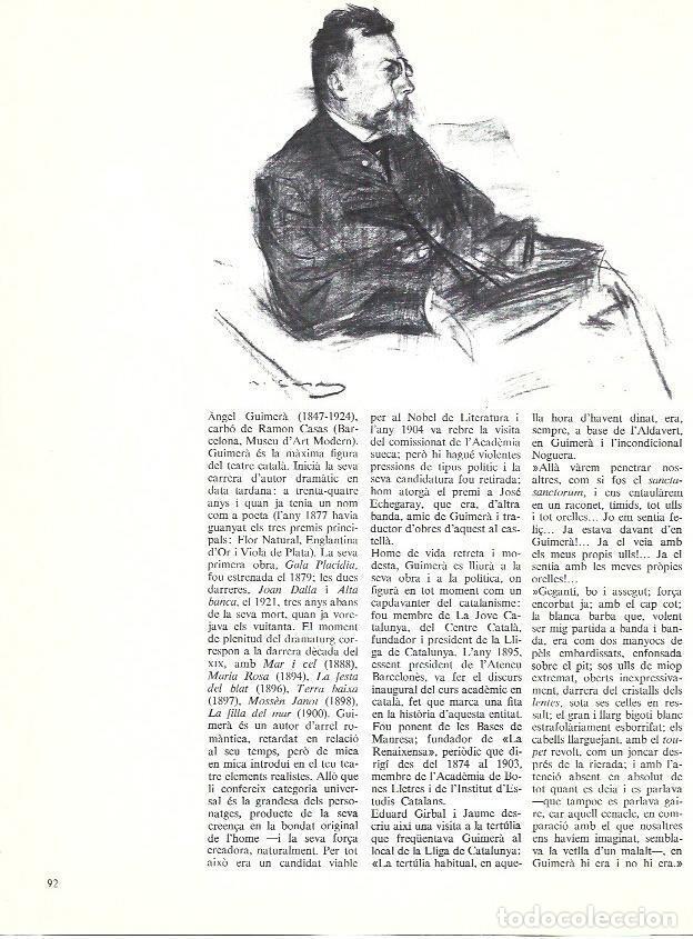 Otros art&iacute;culos de coleccionismo en papel: LAMINA 35917: Angel Guimera, por Ramon Casas - Edmon Valles
