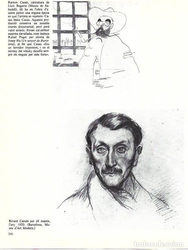 Otros art&iacute;culos de coleccionismo en papel: LAMINA 35969: Caricatura de Ramon Casas por Bagaria y Autorretrato de Ricard Canals - Edmon Valles