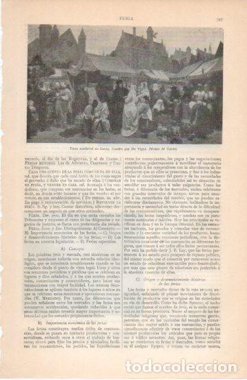 Sammelleidenschaft Andere Papierartikel: LAMINA V38669: Feria mediaval en Gante por De Vigne - Varios