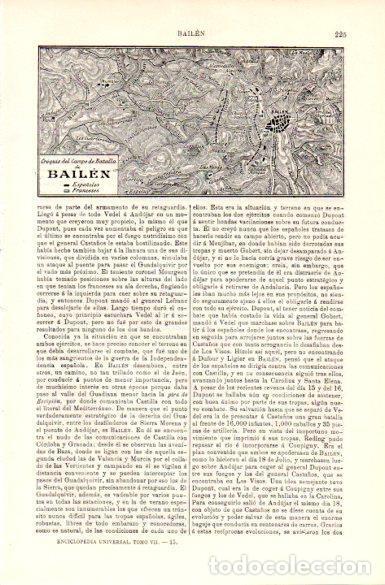 Otros art&iacute;culos de coleccionismo en papel: LAMINA V29151: Croquis del Campo de Batalla de Bailen - Varios