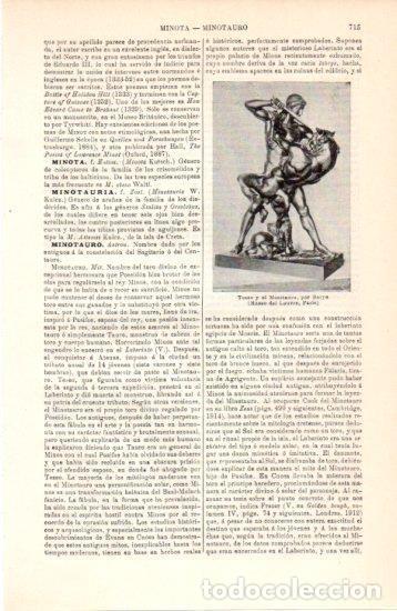 Otros art&iacute;culos de coleccionismo en papel: LAMINA V38452: Teseo y el Minotauro por Barye - Varios