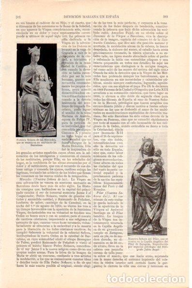 Otros art&iacute;culos de coleccionismo en papel: LAMINA V28868: Nuestra Se&ntilde;ora de las Mercedes, Barcelona - Varios