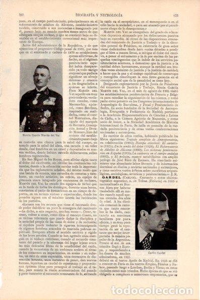Otros art&iacute;culos de coleccionismo en papel: LAMINA V28843: Carlos Gardel y S. Garcia Martin del Val - Varios