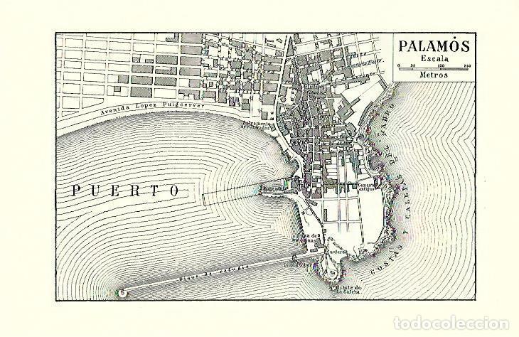 Outros artigos de papel: LAMINA ESPASA 39645: Plano de Palamos, Girona - Varios