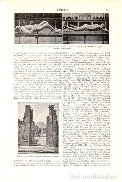 Otros art&iacute;culos de coleccionismo en papel: LAMINA V30126: Vaciados en yeso de cadaveres de Pompeya - Varios