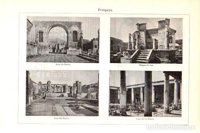 Otros art&iacute;culos de coleccionismo en papel: LAMINA V30327: Vistas de Pompeya - Varios