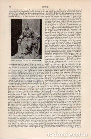Otros art&iacute;culos de coleccionismo en papel: LAMINA V39978: Goethe moribundo por Eberlein - Varios