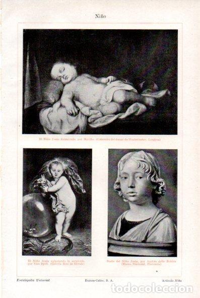 Otros art&iacute;culos de coleccionismo en papel: LAMINA V29380: El ni&ntilde;o Jesus por Murillo y Van Dyck - Varios