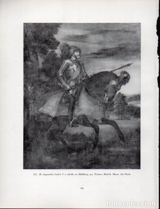 Sammelleidenschaft Andere Papierartikel: LAMINA V41094: Emperador Carlos V a caballo en Muhlberg por Ticiano - Antonio Igual Ubeda