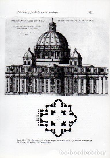 Otros art&iacute;culos de coleccionismo en papel: LAMINA V41318: Proyecto de Miguel Angel para San Pedro - Leonardo Benevolo