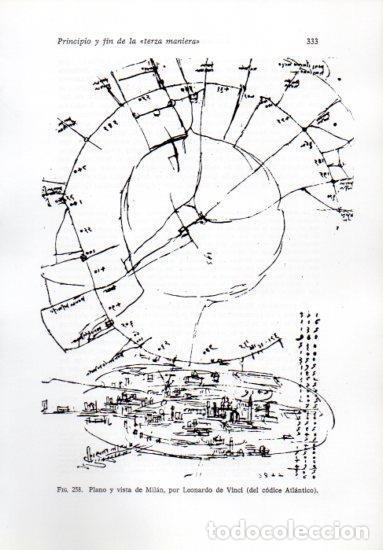 Otros art&iacute;culos de coleccionismo en papel: LAMINA V41272: Plano y vista de Milan por da Vinci - Leonardo Benevolo