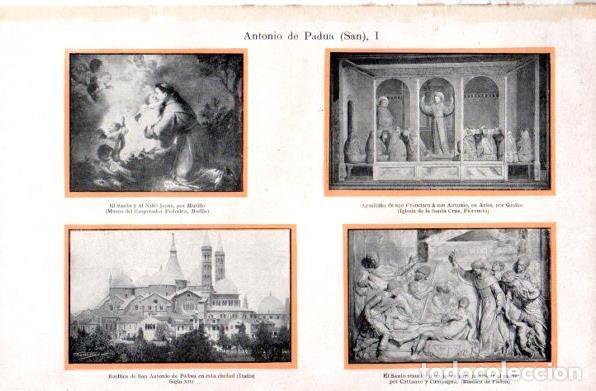 Otros art&iacute;culos de coleccionismo en papel: LAMINA V30920: San Antonio de Padua representaciones - Varios