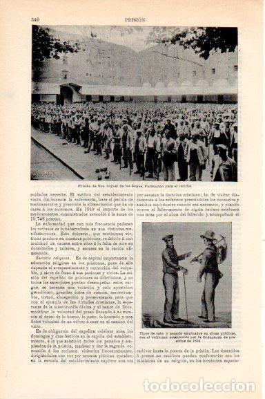 Otros art&iacute;culos de coleccionismo en papel: LAMINA V30535: Rancho en la prision San Miguel de los Reyes en Valencia - Varios