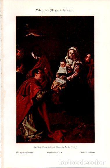 Otros art&iacute;culos de coleccionismo en papel: LAMINA V40486: La Adoracion de los Reyes por Velazquez - Varios