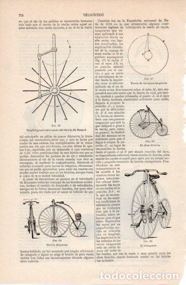 Otros art&iacute;culos de coleccionismo en papel: LAMINA V40462: Biciclo Rousseau - Varios