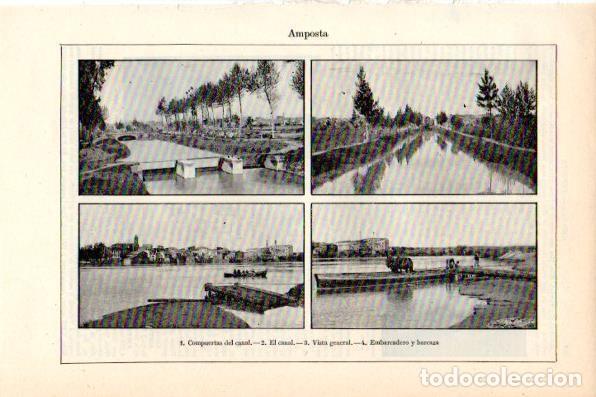 Otros art&iacute;culos de coleccionismo en papel: LAMINA V30689: Vistas de Amposta - Varios