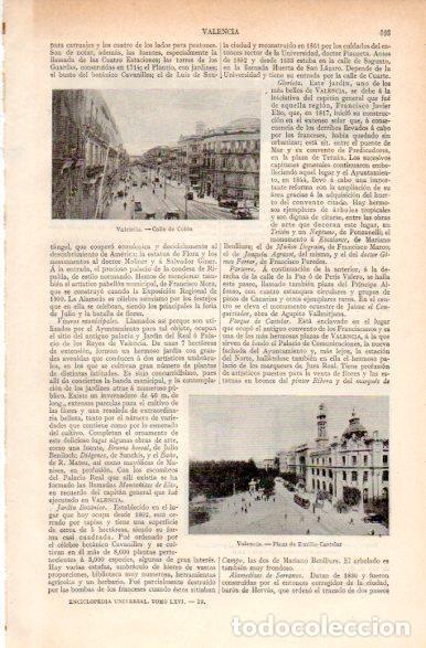 Otros art&iacute;culos de coleccionismo en papel: LAMINA V31261: Calle Colon y Plaza Emilio Castelar en Valencia - Varios