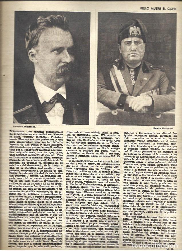 Otros art&iacute;culos de coleccionismo en papel: LAMINA 36655: Mussolini y Nietzsche - VVAA