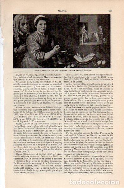Otros art&iacute;culos de coleccionismo en papel: LAMINA V41504: Jesus en casa de Marta por Velazquez - Varios
