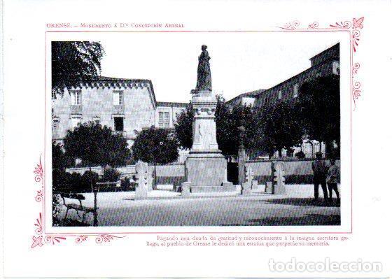 Otros art&iacute;culos de coleccionismo en papel: LAMINA V31977: Orense. Monumento a Concepcion Arenal - Varios