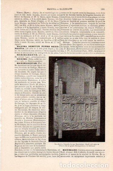 Otros art&iacute;culos de coleccionismo en papel: LAMINA V41591: Catedra de San Maximiliano - Varios