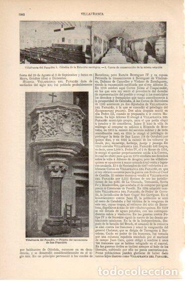 Otros art&iacute;culos de coleccionismo en papel: LAMINA V32564: Catedra y cueva de la Estacion enologica en Villafranca del Panades - Varios