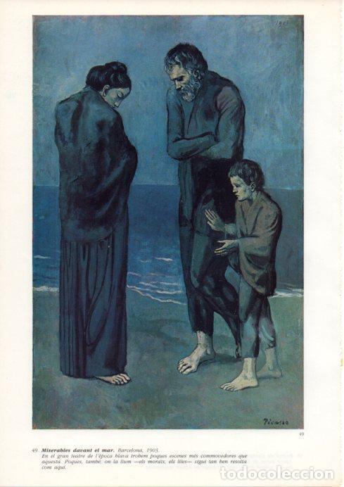 Otros art&iacute;culos de coleccionismo en papel: LAMINA V43091: Picasso. Miserables davant el mar - Josep Palau i Fabre
