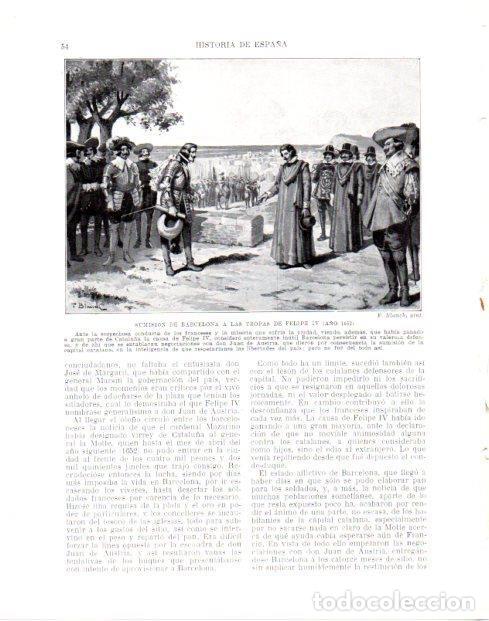 Sammelleidenschaft Andere Papierartikel: LAMINA V33928: Sumision de Barcelona a las tropas de Felipe IV por F. Blanch - Manuel Rodriguez Codo
