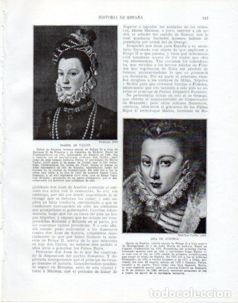 Otros art&iacute;culos de coleccionismo en papel: LAMINA V33850: Isabel de Valois por Pantoja y Ana de Austria por Sanchez Coello - Manuel Rodriguez C